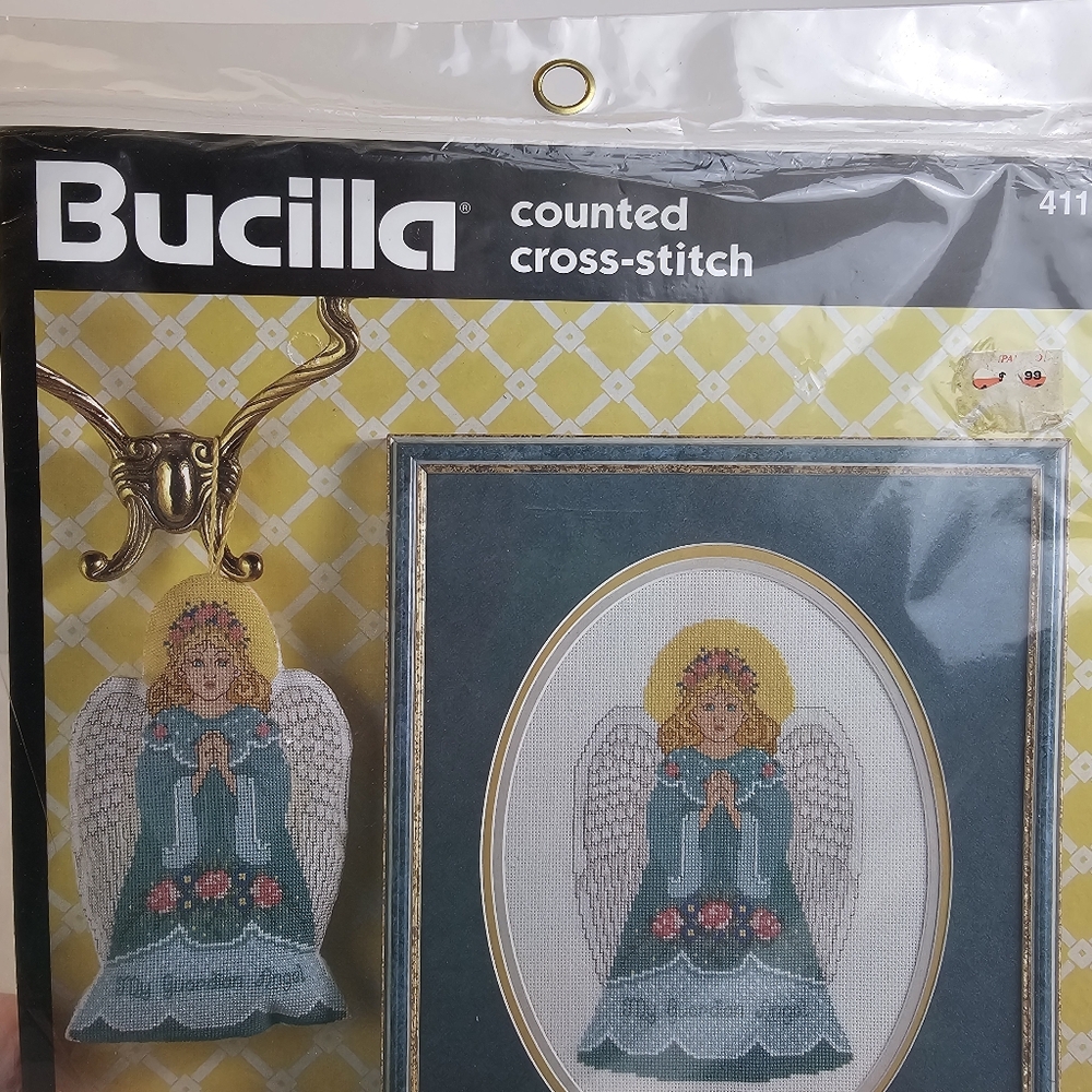 Bucilla Guardian Angel Cross Stitch Kit NIP Cottagecore Granny Gift Nostalgia - Picture 5 of 7